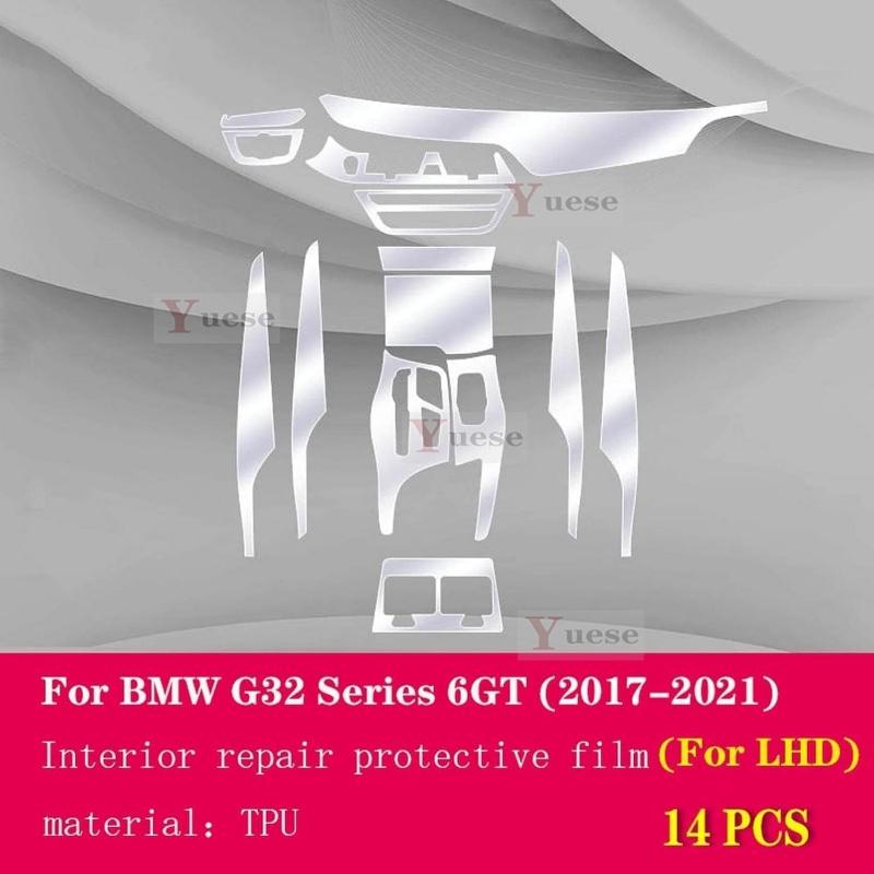 Car Interior Center Console Transparent TPU Protective Film Anti-scratch Sticker For BMW G32 Sreies 6GT 2017-