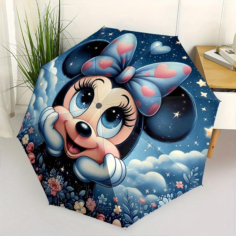 

Minnie Mouse, Fantasy Automatic Opening and Closing Umbrella, Compact Travel Umbrella, Lightweight and Portable, Suitable for Beach Commutin