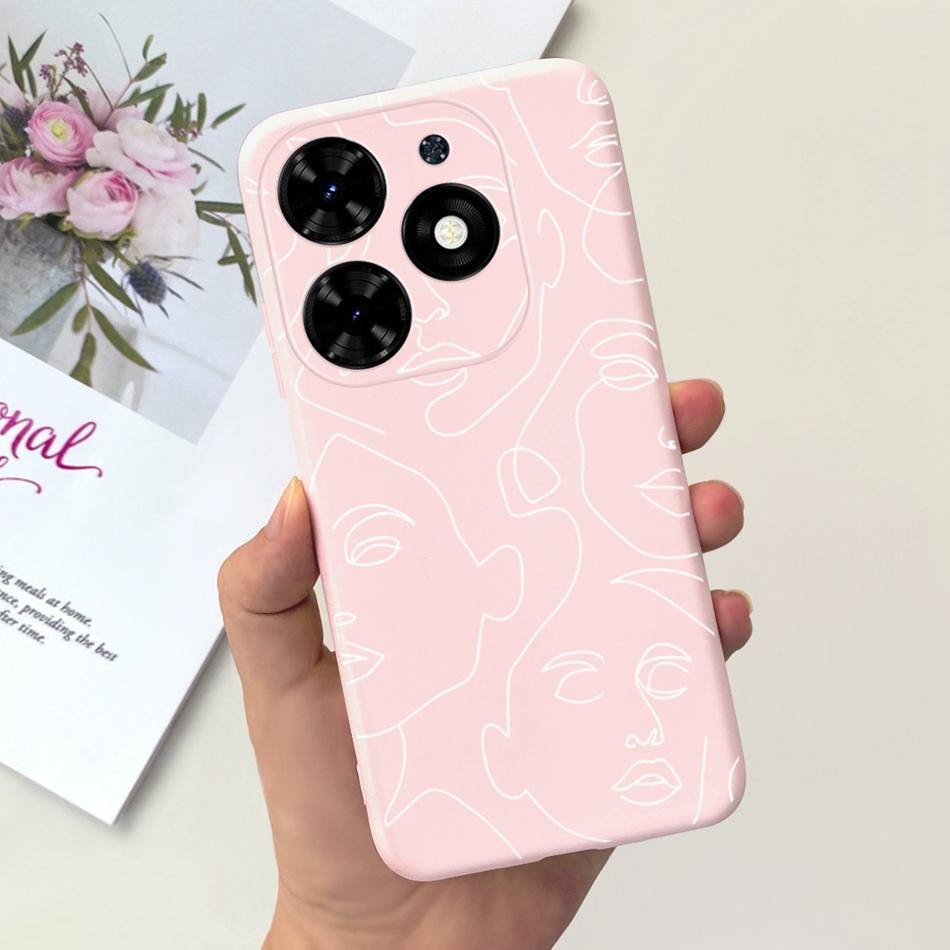 For Tecno Spark Go 2024 Case Cute Flower Love Pattern Candy Color Soft Silicon Slim Phone Back Cover For Spark Go (2024) BG6