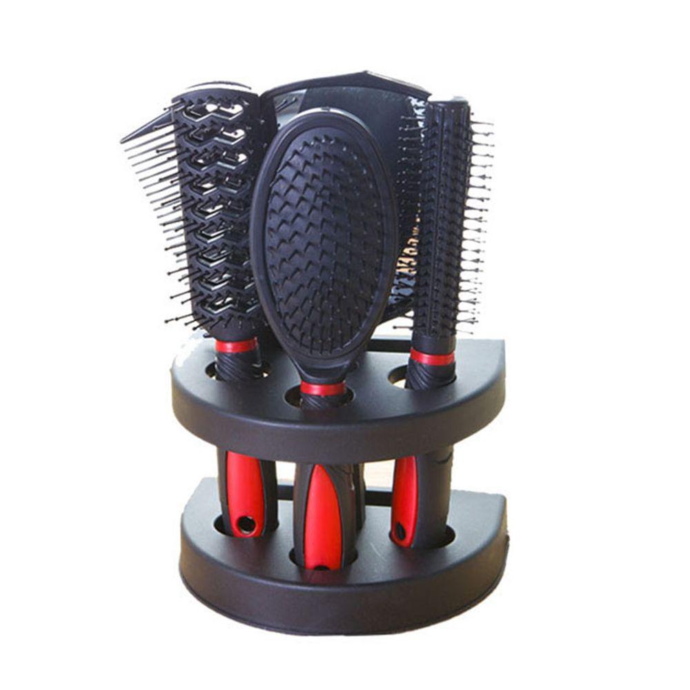 Salon Professional Hair Brush Set Hair Brush Comb Mirror Set Mirror Stand Holder Massage Comb