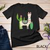 Cute Llama With Flower and Cactus - Llama Lover Gift Unisex T-Shirt Mens Womens Tees Top
