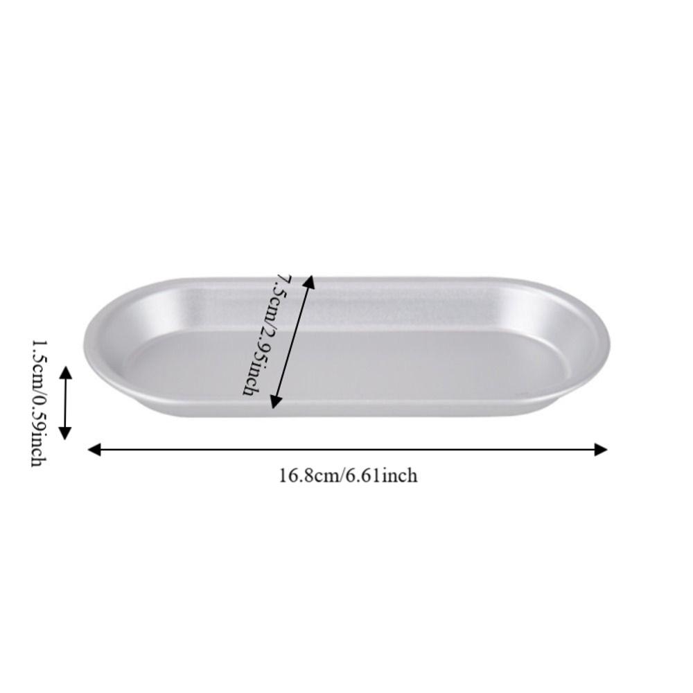 4PCS Aluminium Zinc Zinc Alloy Sausage Bread Baking Pan Oval Hotdog Bun Pan Durable Hot Dog Bread Mold  Bakery