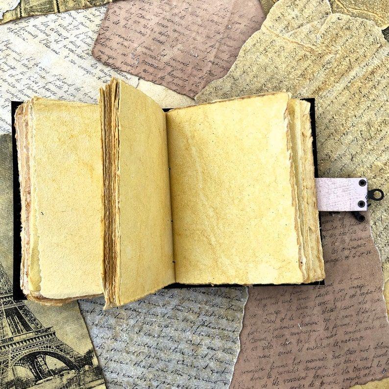 Vintage look Leather Journal leather notebook Handmade Beautiful Sun Moon Sketchbook Writing Journal Antique Deckle Edge Paper C-Lock Travel