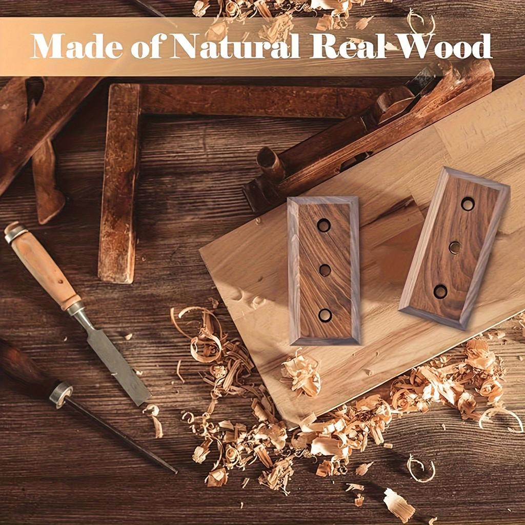 U-Shaped Walnut Wood Guitar Hooks,Swivel Cushioned Hanger for Log, Electric and Bass Guitars,Perfect Gift Idea for Music Lovers
