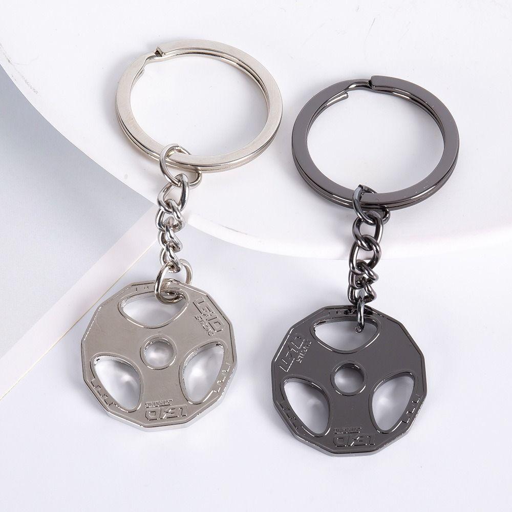 Mini Barbell Plates Key Chain Bag Charm Fitness Series Pendant For Men Women
