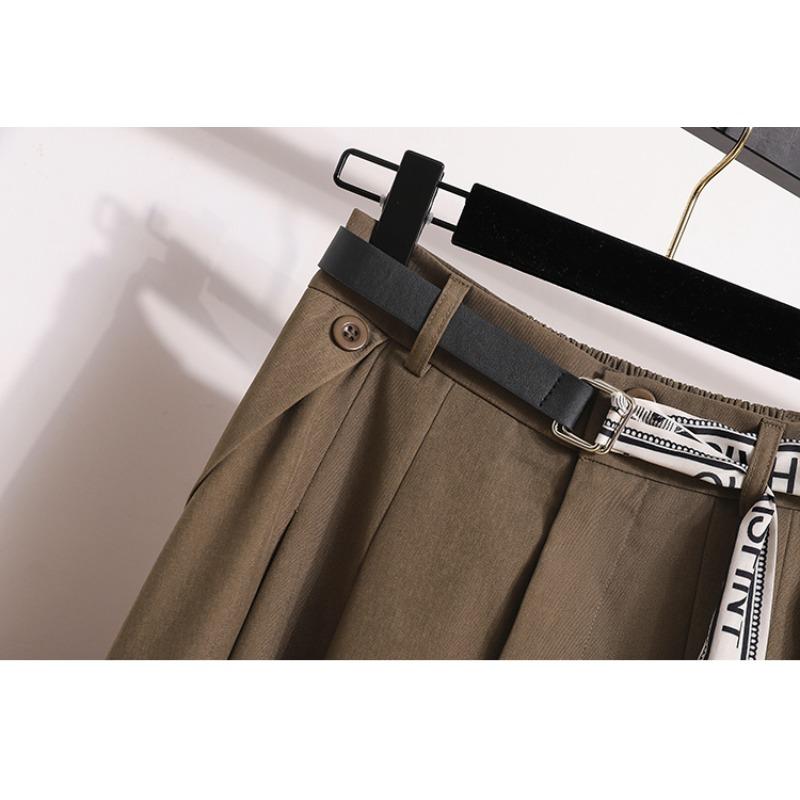 DIMANAF 2025 Nowe Wiosna Lato Damskie Długie Spódnice Plus Size Wysoki Stan Vintage Elastyczne Eleganckie Plisowane Spódnice Luźne