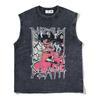Fashion Saint of Michael Vintage Summer Graffiti Printing Dark Gothic Wash Oversize Tank Tops for Men Clothing Tees