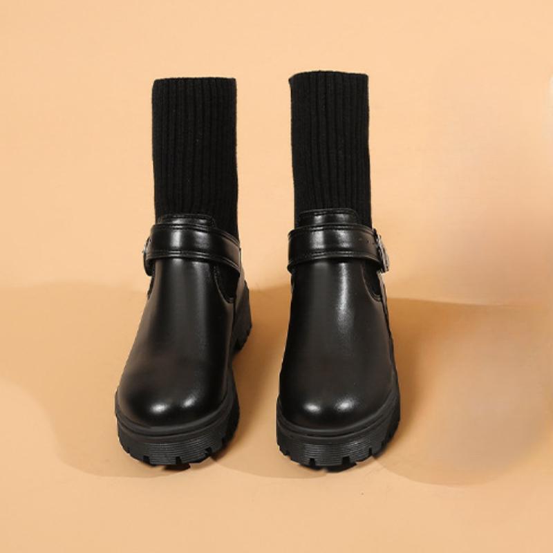 Designer Woman Casual Ankle Boots Lolita Knitting Boot Fashion Ladies Shoes Korean Hot Sale All-match High Heels Botas Mujer