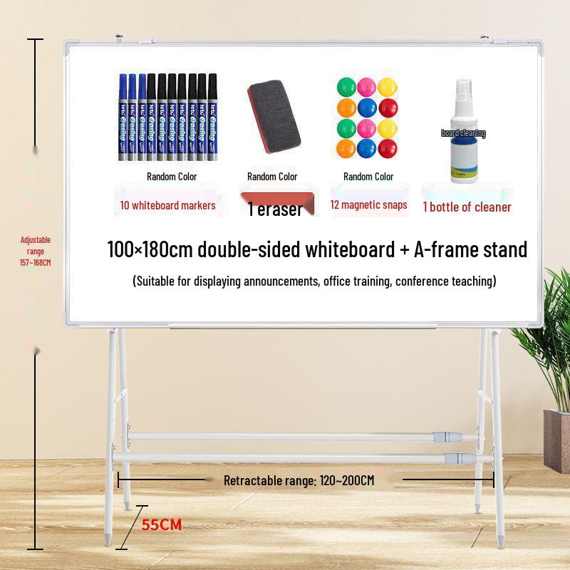Mobile Double-Sided Magnetic Blackboard & Whiteboard for Home or Office