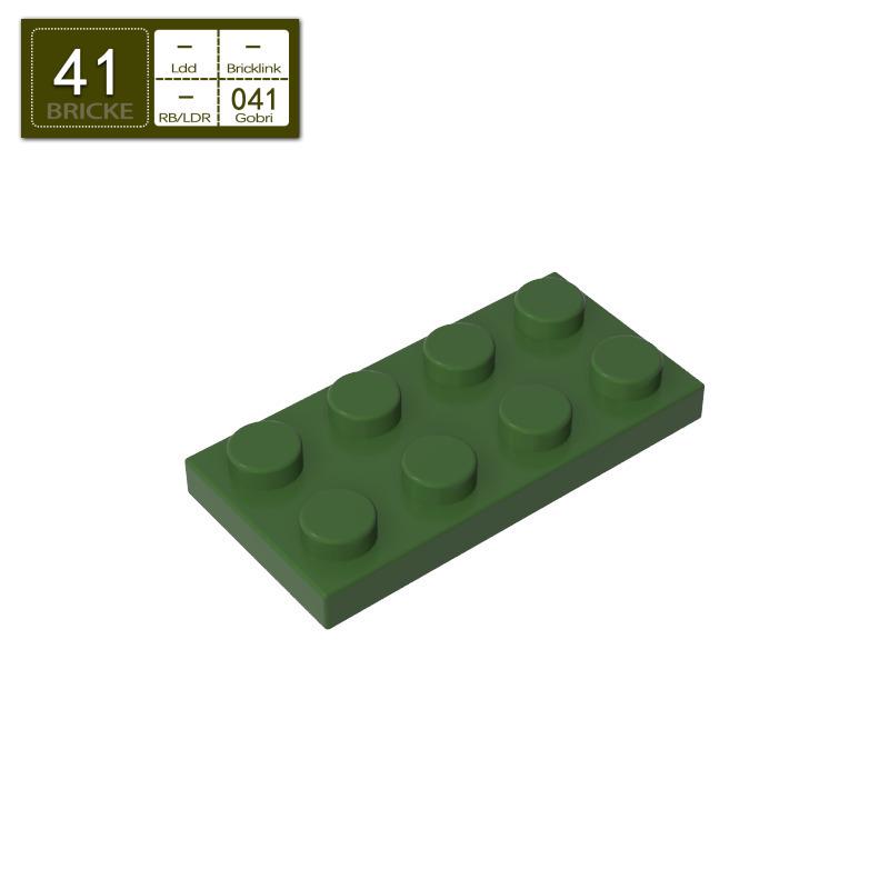 BRICKE 2x4 Compatible Building Plates for LEGO 3020 MOC Parts - Small Thin Bricks