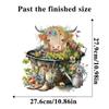 Cute Little Cow Sticker Cartoon Waterproof Bathroom Toilet Decoration Self Adhesive Decals