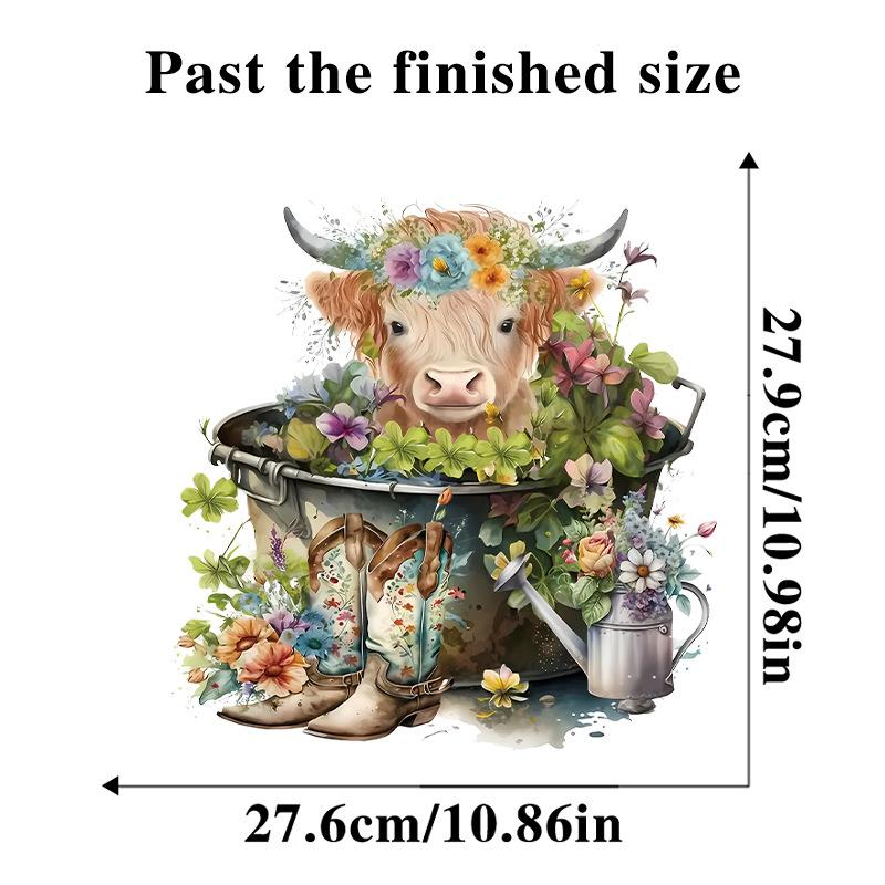 Cute Little Cow Sticker Cartoon Waterproof Bathroom Toilet Decoration Self Adhesive Decals
