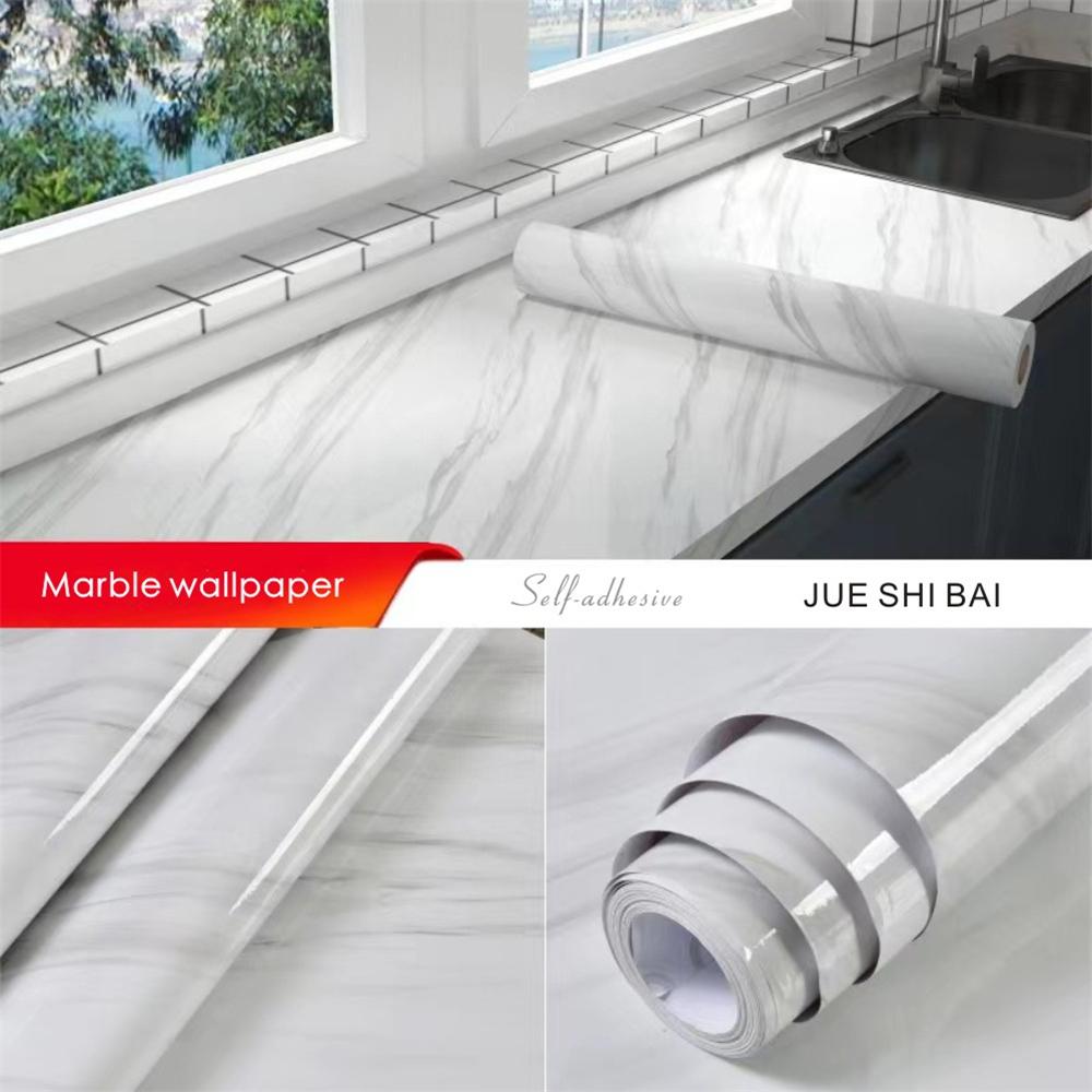 Marble Vinyl Film Self Adhesive Wallpaper for Bathroom Kitchen Cupboard Countertops Contact Paper PVC Waterproof Wall Stickers