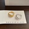 Women's Geometric French Croissant Adjustable Ring - Trendy and Versatile Fashion Accessory