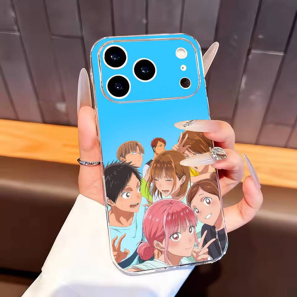 Blue Box Anime Cute Phone Case For iPhone17,16,15,14,13,12,11 Plus,Pro Max Soft Transparent Cover