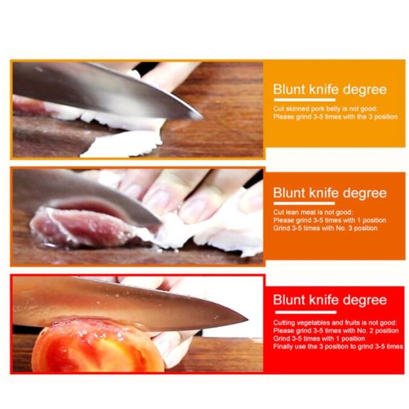 4 In 1 Kitchen Ceramic Knife Scissors Sharpener 4 Stage Sharpener Household Tool