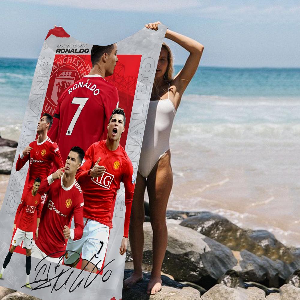 C-Cristiano R-Ronaldo CR7 Beach Towel Summer Kids Large Bath Pool Beach Towel Microfiber Absorbent for Swimming Travel