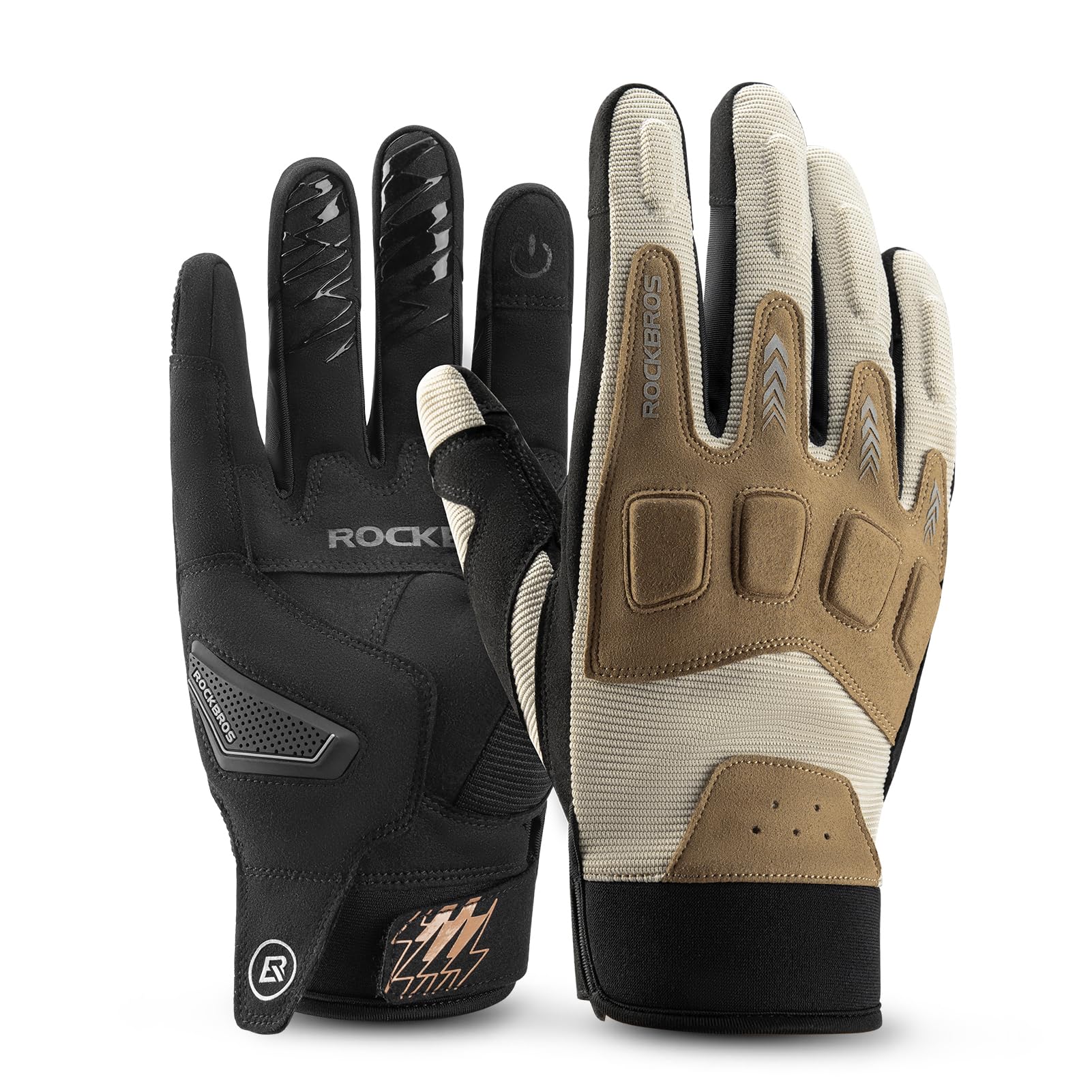 

ROCKBROS Motorcycle Gloves for Smartphone Full for and Men and Women Spring/Summer, Compatible, Protective, Shockproof, Anti-Slip, Durable,