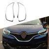 Car Body Eyebrow Front Head Light Lamp Detector Frame Stick ABS Chrome Cover Trim For Renault Kadjar 2016 2017 2018