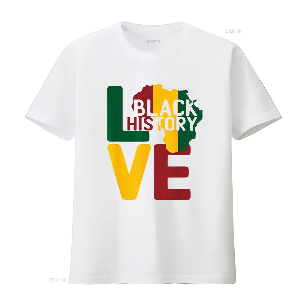 Love Black History Month African Sign Pan Flag T Shirt vintage Washed Comfortable fashion Soft Casual Slightly Stretched