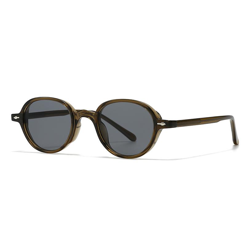 New Retro Acrylic Oval Sunglasses for Women Men Unisex Driving Fashion Cross-Border Shades 280069