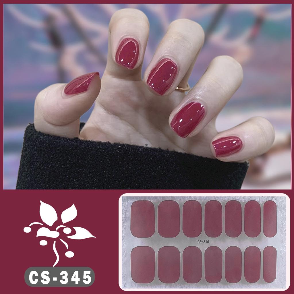 

CS полностью покрытый водостойкий негерметизирующий слой гелевая масляная пленка для ногтей весенняя мода темпераментная наклейка для ногтей масляная пленка для ногтей CS345