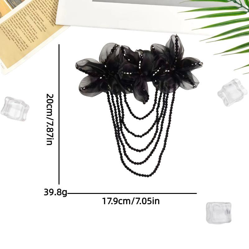 Fashion Beaded Detachable Tassel Flower Patch DIY Sewing Applique for Clothes Shoe Bag Craft Decor 1Pcs