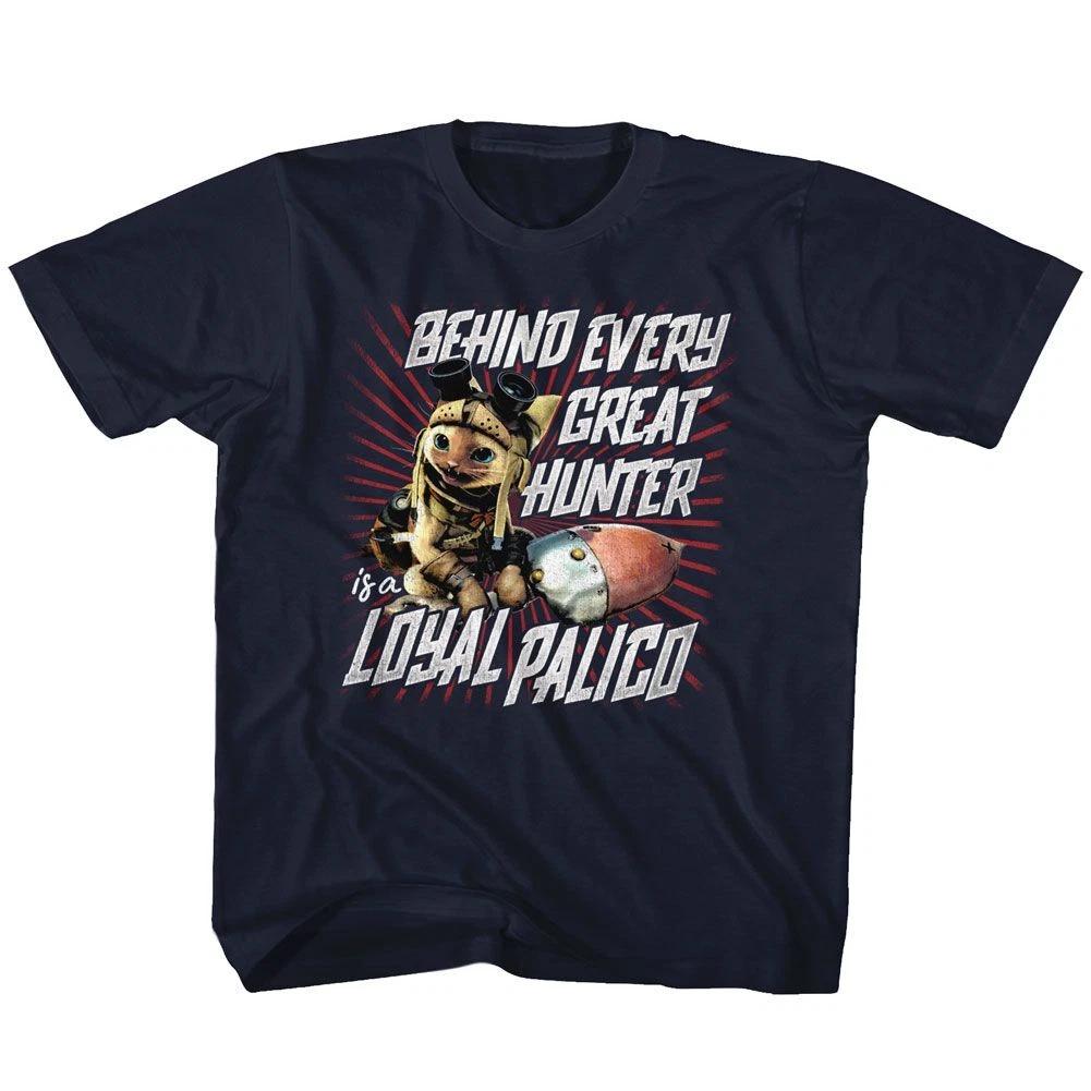 Monster Hunter Loyal Palico Navy Gaming  Children s T-shirt 110
