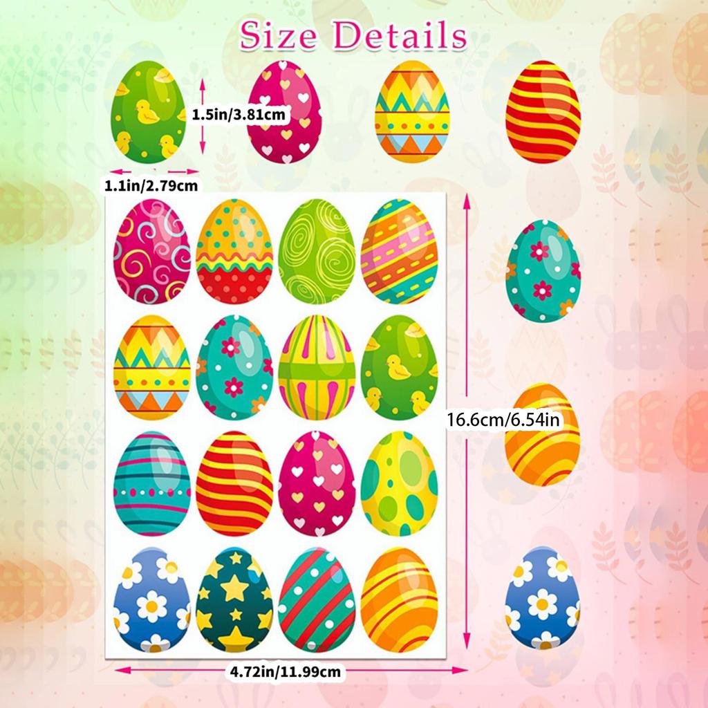 256 Counts Eggs Sticker Festival Party Decoration Sticker Wrapping Sticker for Packaging Journal Planner Phone Case