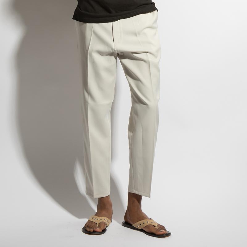 Seuteulaikeu Elegant Cropped Pants (Ivory)