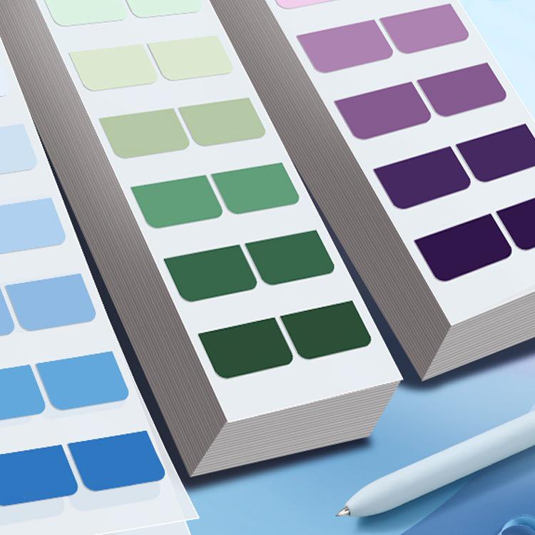 High-Value Gradient Color Translucent Index Stickers - Writable Memo and Bookmark with Strong Adhesion.