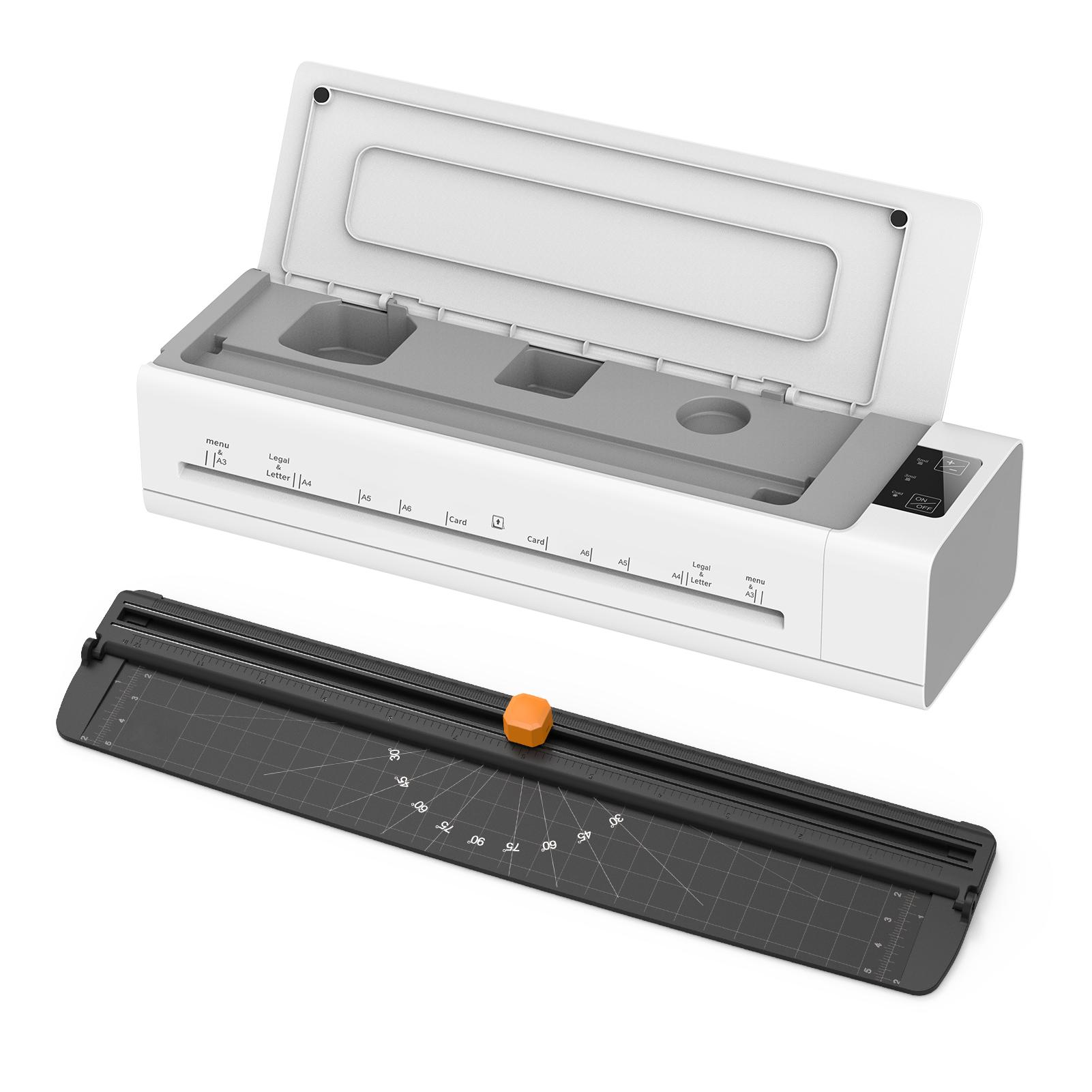 

Desktop Laminator Machine Set A3 Size Multifunctional Hot and Cold Lamination 2 Roller System 12.5 inches Max Width UK Plug