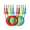 Stackable 4mm Banana Connector Test Probes with Retractable Ulation Sleeves and 1 Meter Soft Cable for Safe Storage