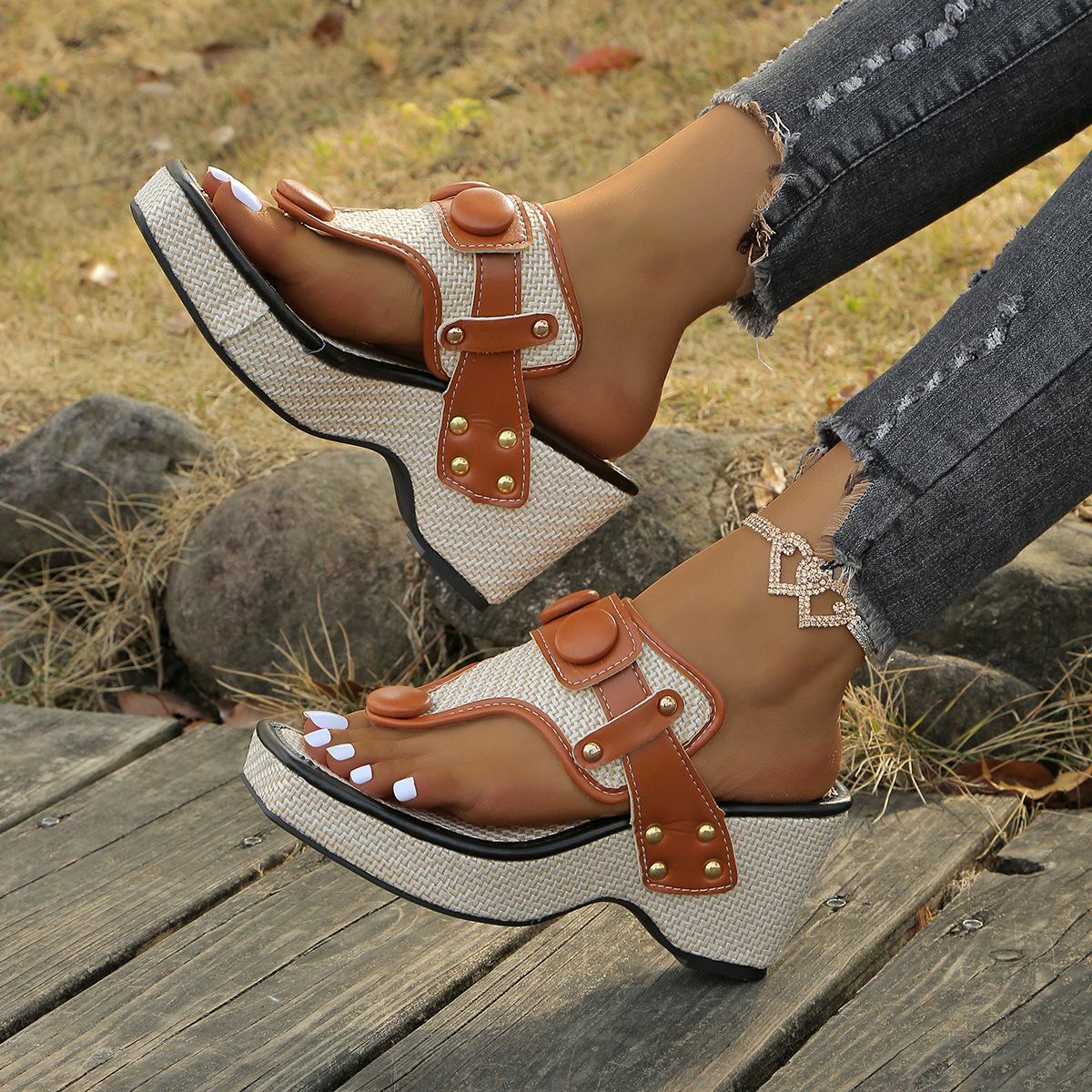 

Women s Wedge Espadrille Sandals,Floral 3D Wedge Flip Flops,Beach Boho Sandals for Women 41 хаки