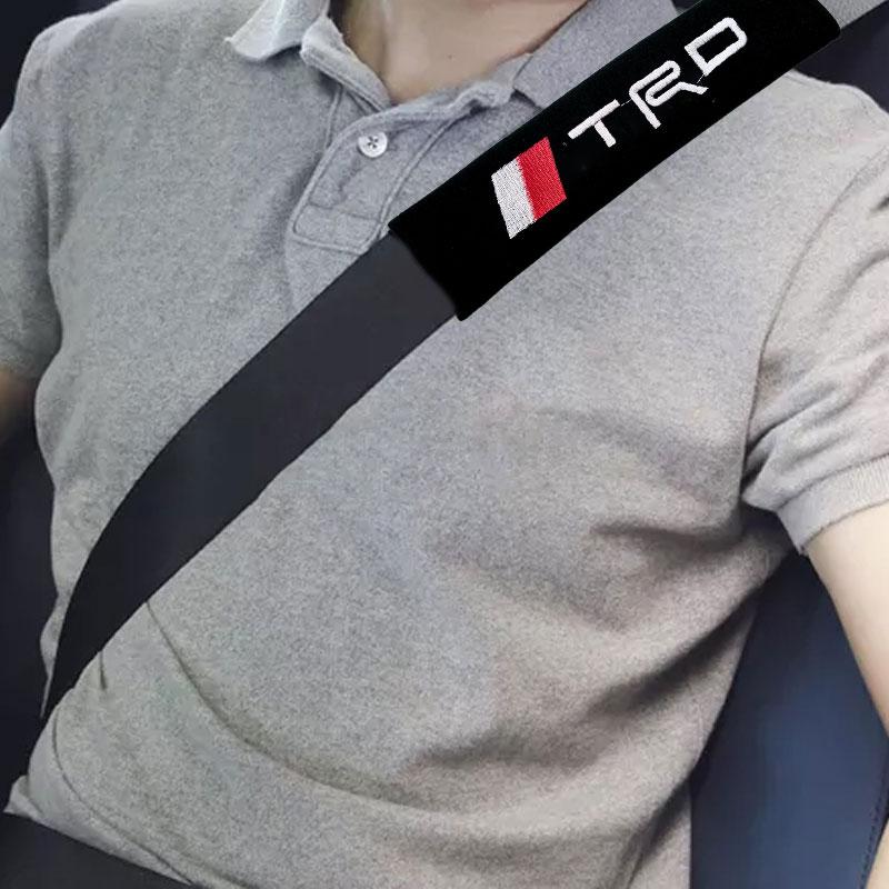 New Car Safety Belt Shoulder Cover Seat Belt Pads Accessories for Toyota Trd Corolla Avensis Yaris Rav4 Hilux Auris Camry Prius
