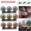 NEW Super Powerful Three Heads Two Levels Rotatable Adjustable Auto Car SUV Truck Dashboard Mini Electronic Cooling Fan