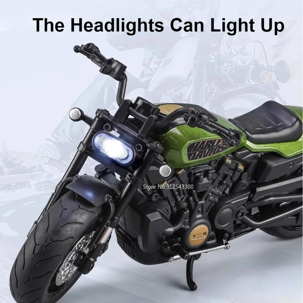 1:12 Scale Sportster S Alloy Toy Motorcycle Model Diecast Metal Shock Absorption Turning Off-road Motor Models for Boys Gifts