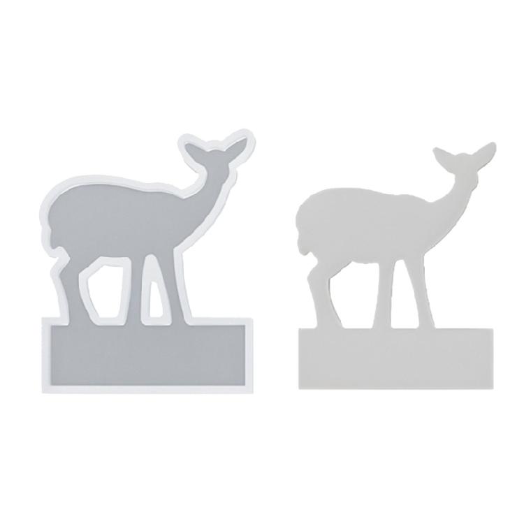 Professional Silicone Christmas Tree Standing Elk Mold Easy Demolding Design Candle Holder Mold for DIY Projects