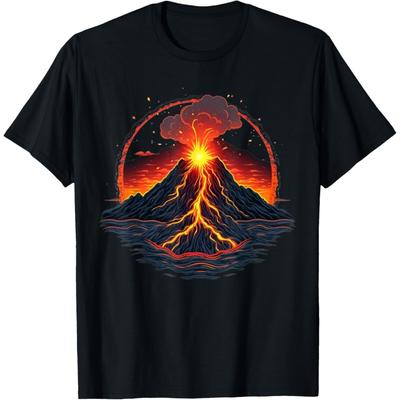 Fajny kostium wulkanu podczas erupcji dla chłopców i dziewczynek T-shirt(2)