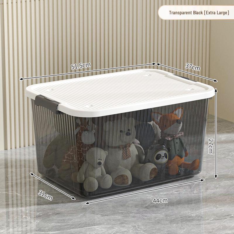 Extra Large Transparent High-Grade Plastic Storage Box for Home