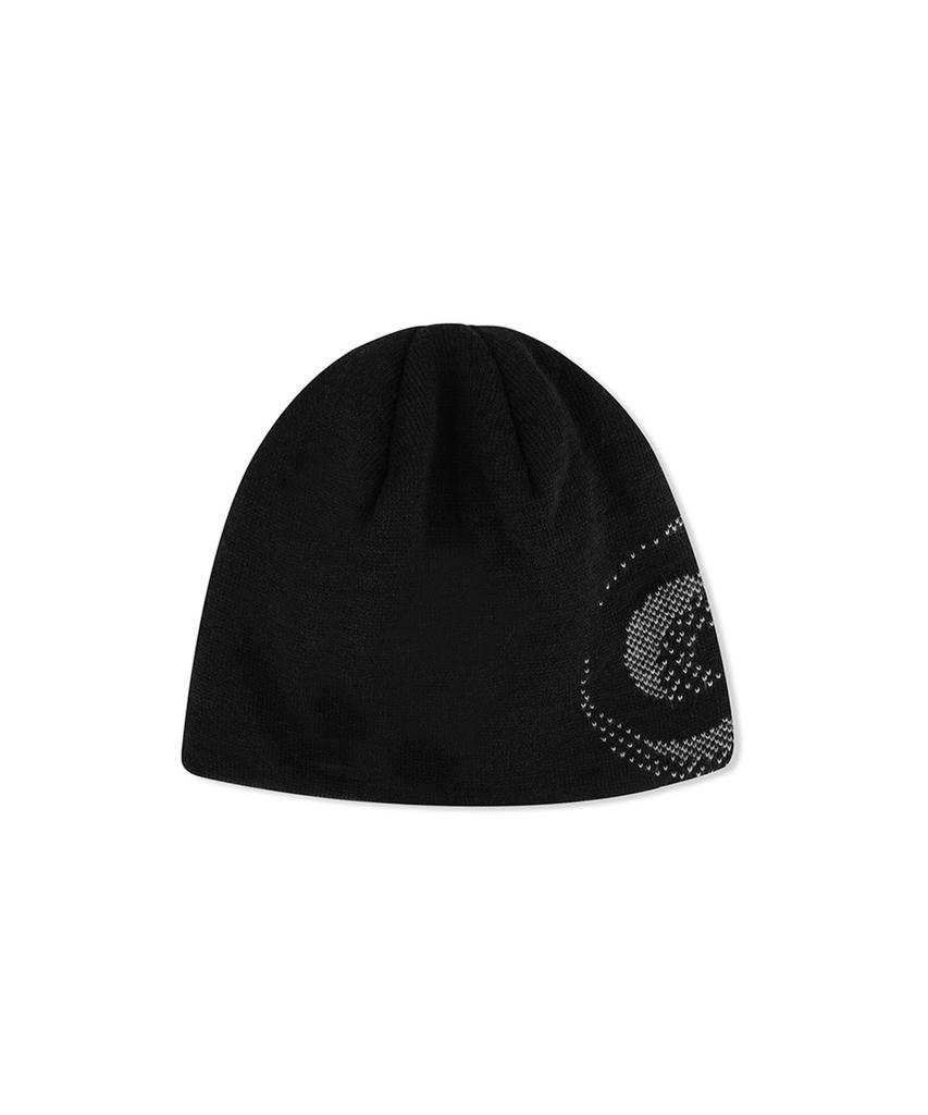 Ausdoeoboiseu Ov Shadow Jacquard Beanie (Black)