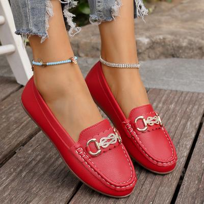 Damen Flache Schuhe Herbst Neue Slip-on Loafers Runde Zehenpartie Solide Schuhe mit weicher Sohle für Damen Lässige flache bequeme Sneakers Damen