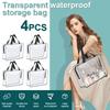 4/6 Stück PVC Make-up Aufbewahrungstaschen Tragbar Große Kapazität Wasserdicht Transparente Organizer-Tasche mit Reißverschluss für Reise Waschen Haushalt
