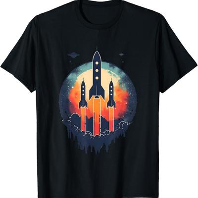 Interstellar Trek Rocket Journey Through the Unknown T-Shirt