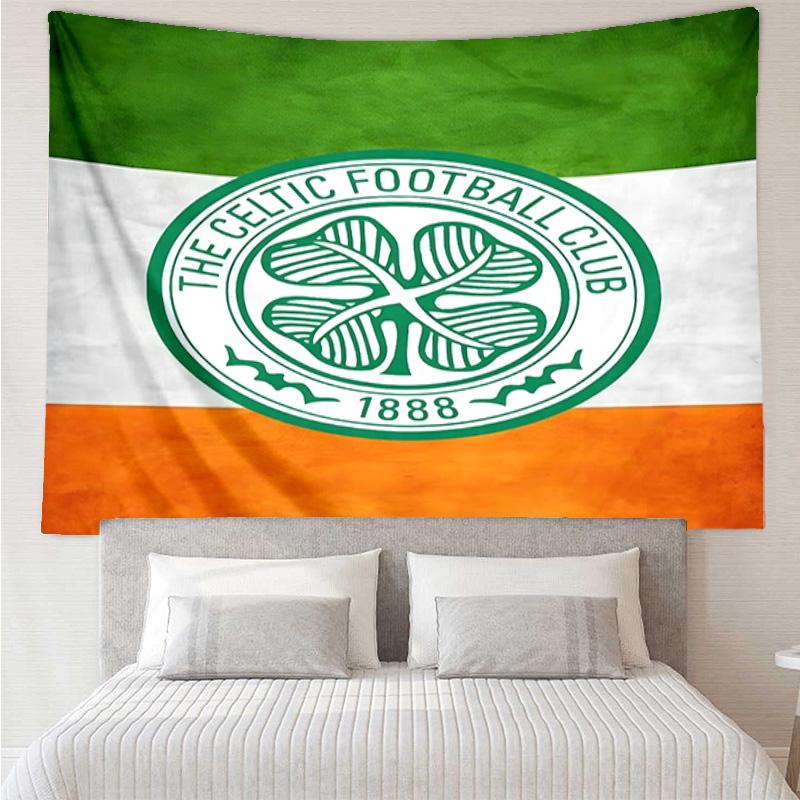 1PC Cel-tic Football Club Crest Printed Tapestry Room Decoration Wall Hanging for Living Room Bedroom, Dormitory, Birthday and Christmas Gifts