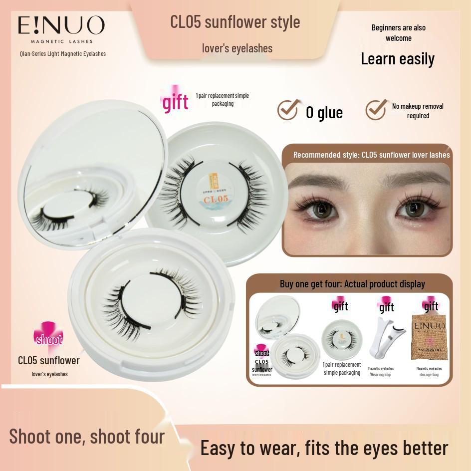 

Magnetic False Eyelashes - Little Devil Natural Style (One Pair, No Glue Needed)