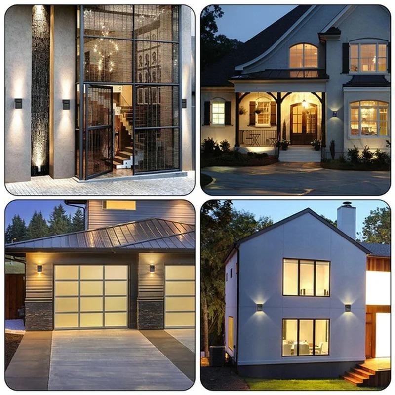 Outdoor Solar Wall Lamp Garden Courtyard Home Decoration Up and Down Luminous Wall Lamp Decoration Outdoor Decoration Wall Lamp
