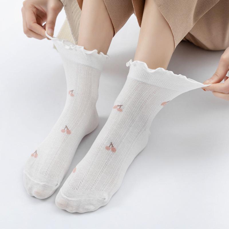 Summer Maternity Mid-Calf Socks: Loose Fit, Non-Constricting for Pre & Postpartum Comfort One Size белый