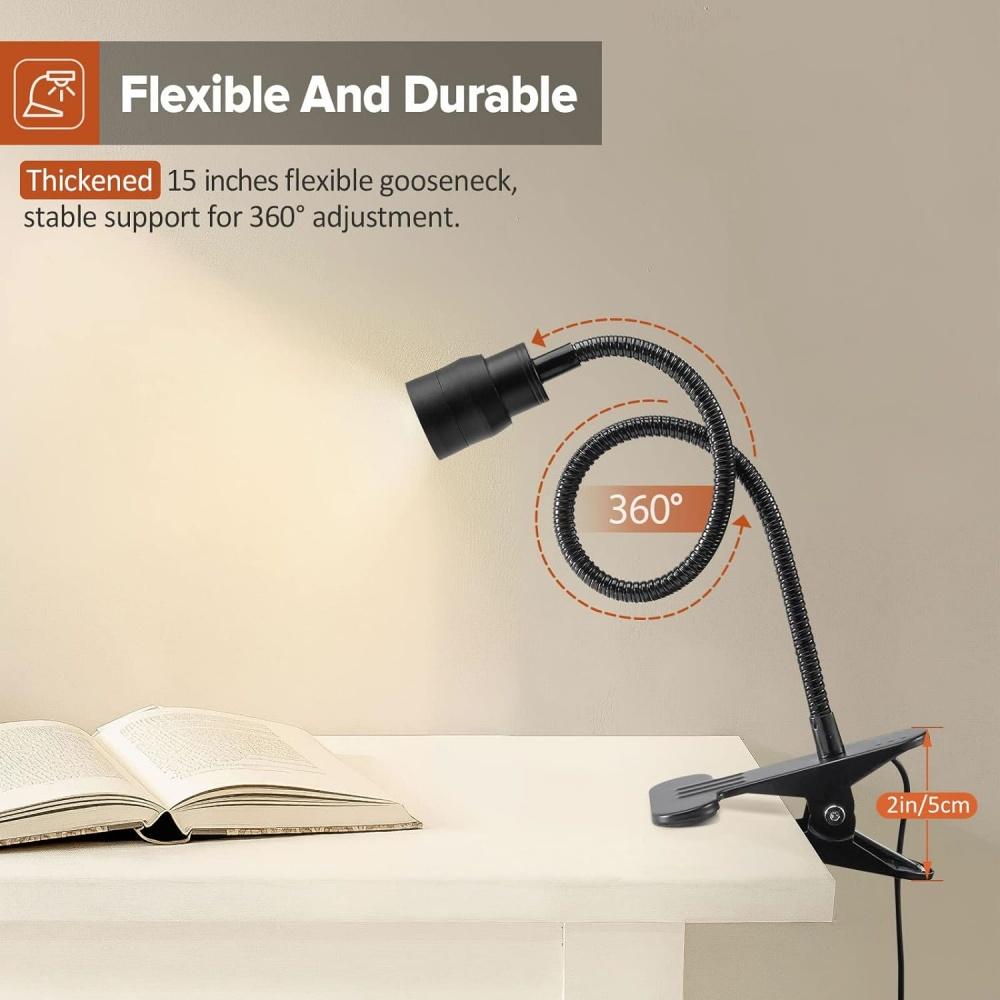 Zoomable LED Reading Lights USB Clamp Book Light Flexible Gooseneck Read Night Light Adjustable Book Lamp Studing Reading Lamp