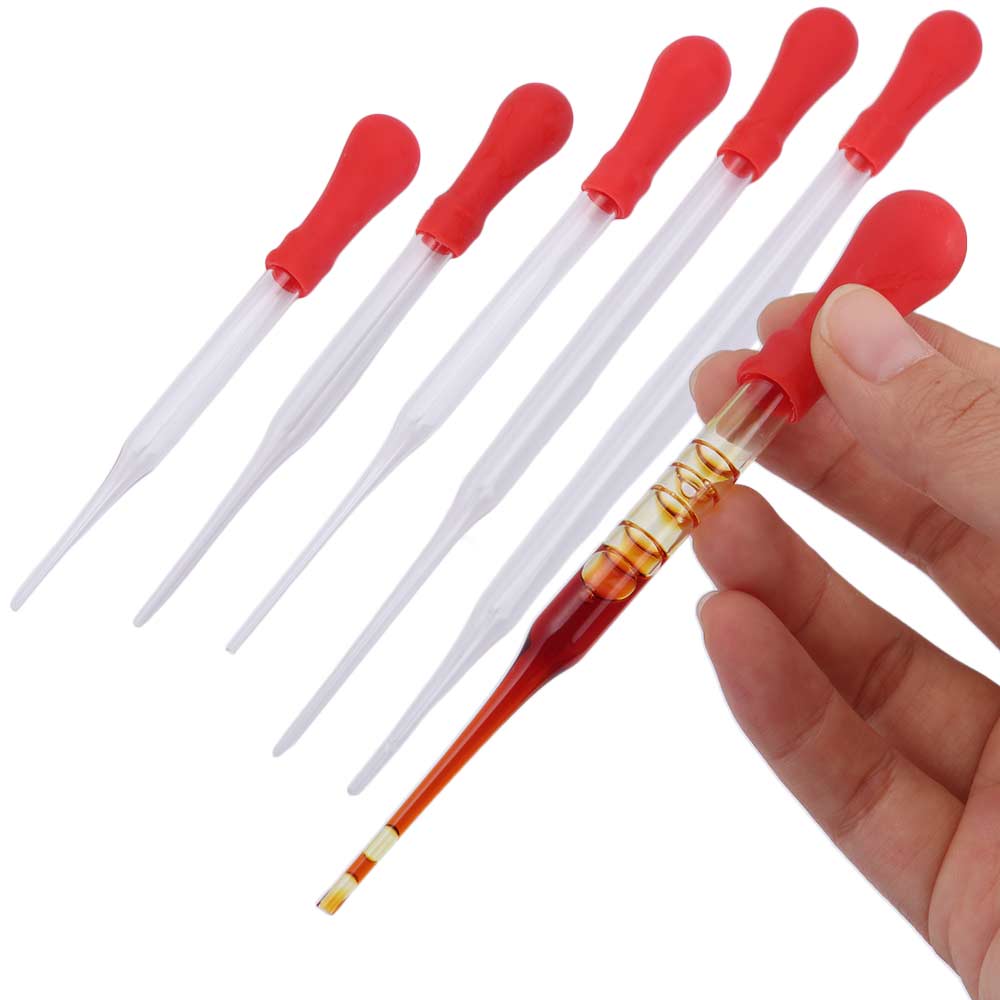 9cm/10cm/12cm/15cm/20cm Rubber Head Glass Pipette Glass Dropper Dropper Transfer Medicine Dropper
